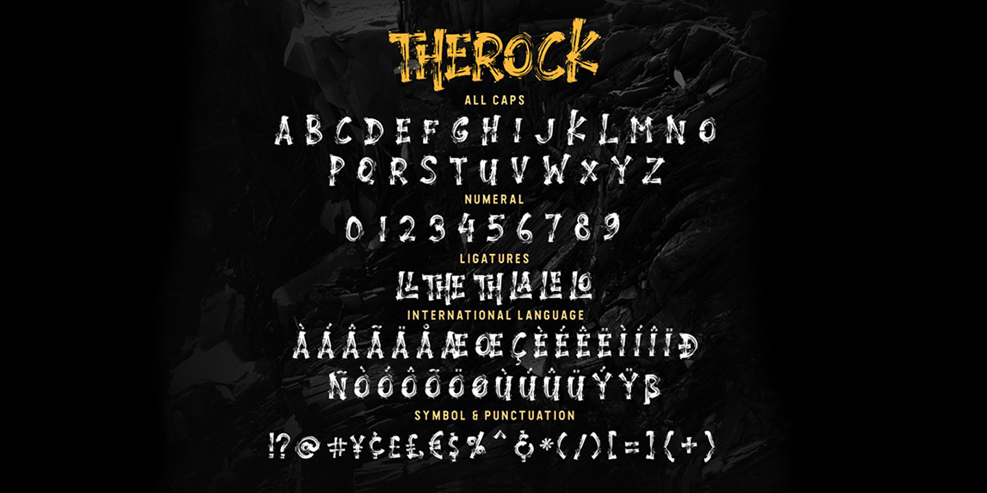 Пример шрифта Therock #2
